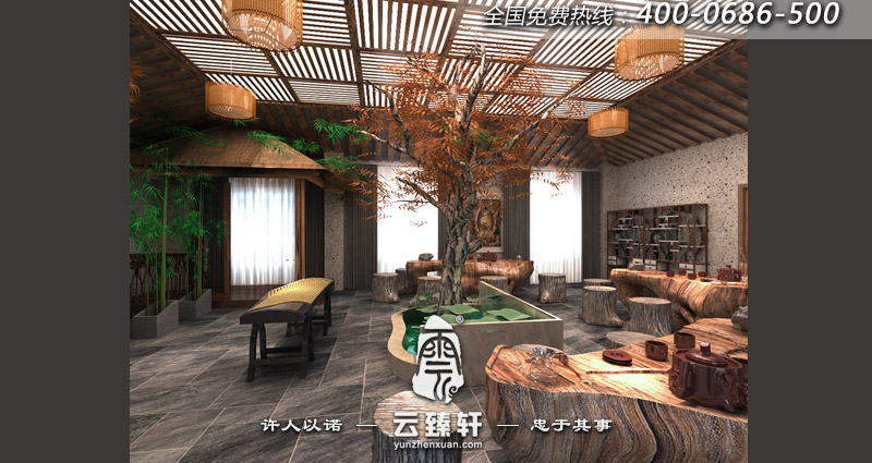 茶室茶具摆设